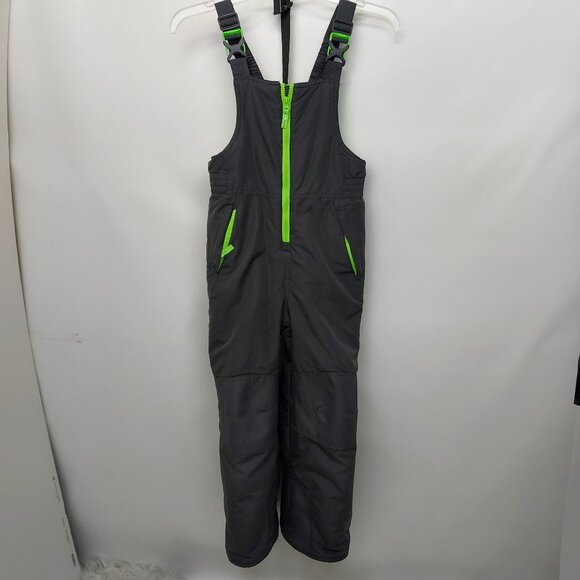 C9 By CHAMPION * BLACK GREEN INSULATED SKI SNOWSUIT OVERALL PANTS KIDS SZ: S 6-7 - Picture 1 of 3